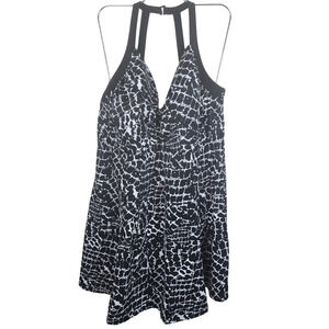 Avenue Black White Abstract Swim Summer Beach Vacation Pool Swim Dress Women 30